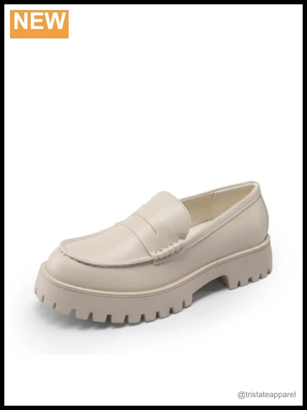 Platform Chunky Penny Loafer with Lug Sole Slip On Dressy Casual Work Office